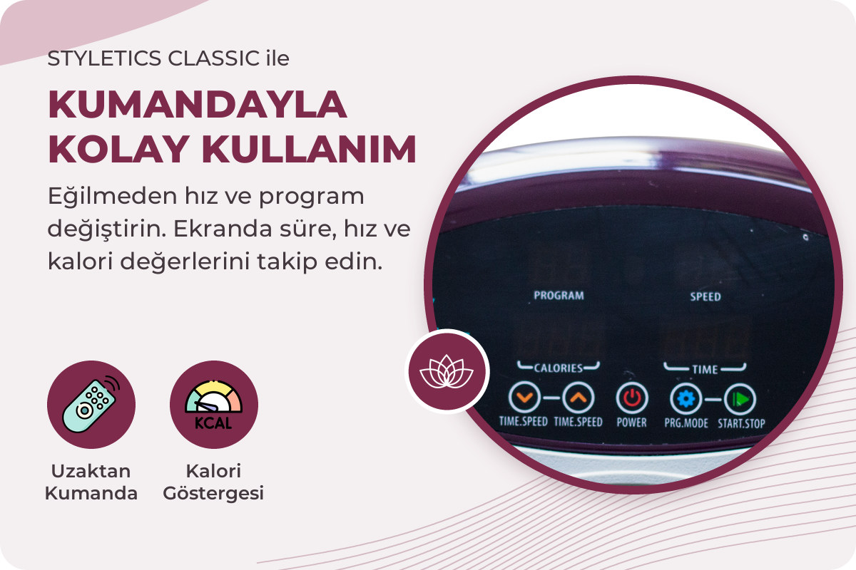 Styletics Classic uzaktan kumanda ve ekran